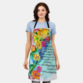 Blume und Schreiben Schürze (Getragen)