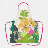 Blume und Silhouetten der Vogelwelt Schürze (Vorderseite)