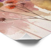 Blume und Sonnenblumen, Aquarellpasten Poster (Ecke)
