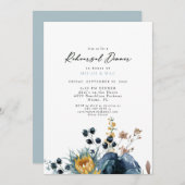 Blume und Sonnenblumen Probe Einladung (Vorne/Hinten)