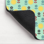 Blume und Sonnenblumenmuster Mousepad (Ecke)