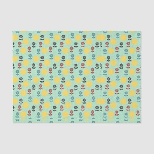 Blume und Sonnenblumenmuster Seidenpapier (Vorderseite)