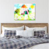 Blume und Sonnenschein Leinwanddruck (Insitu (Schlafzimmer))