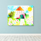 Blume und Sonnenschein Leinwanddruck (Insitu (Holzboden))