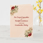 Blume und Spitzen Personalisiertes Beileid Karte (Gelbe Blume)