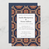 Blume- und Star-Formen-Dekorationszeitschrift Einladung (Vorne/Hinten)