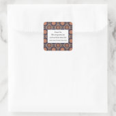 Blume und Star Shapes - Business Quadratischer Aufkleber (Tasche)