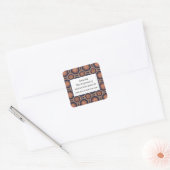 Blume und Star Shapes - Business Quadratischer Aufkleber (Umschlag)