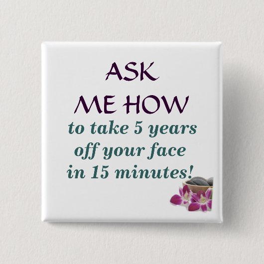 Blume und Steine, 5 Jahre Ihr Fa entfernen… Button (Vorderseite)