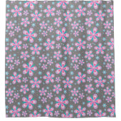 Blume und Sterne Duschvorhang (Vorderseite)