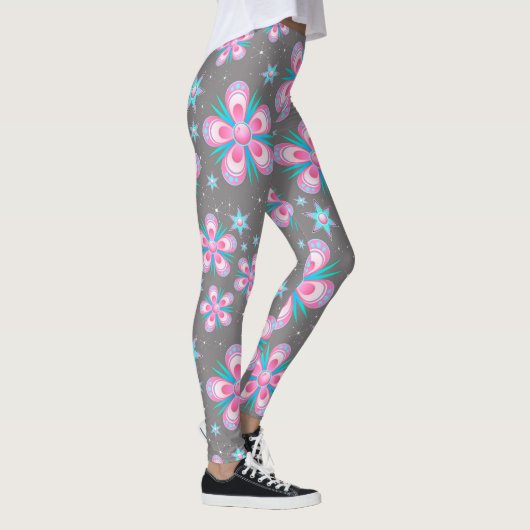 Blume und Sterne Leggings (Rechts)