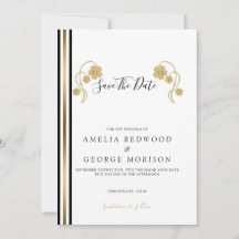 Blume und Streifen aus Gold