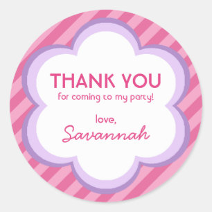 Blume und Streifen Danke, Aufkleber