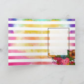 Blume und Streifen | Danke! Dankeskarte (Innenseite)