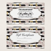 Blume und Streifen | Glitzer Butterfets Loyalität (Vorne & Hinten)