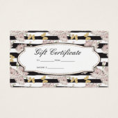 Blume und Streifen | Glitzer Butterfets Loyalität (Rückseite)