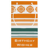 Blume und Streifen Kleine Geschenktüte (Rückseite)