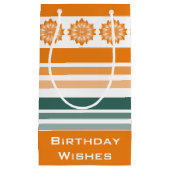 Blume und Streifen Kleine Geschenktüte (Vorderseite)