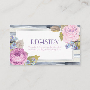 Blume und Streifen-Registrierungskarten Begleitkarte