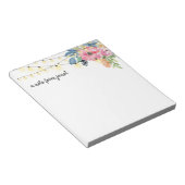 Blume und String Lights Personalisiert Notizblock (angewinkelt)
