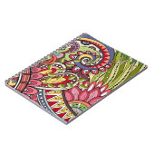 Blume und Swirl-P13-Notebook Notizblock (Linke Seite)