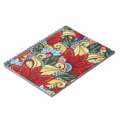 Blume und Swirl-P20-Notebook Notizblock (Linke Seite)