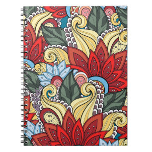 Blume und Swirl-P20-Notebook Notizblock