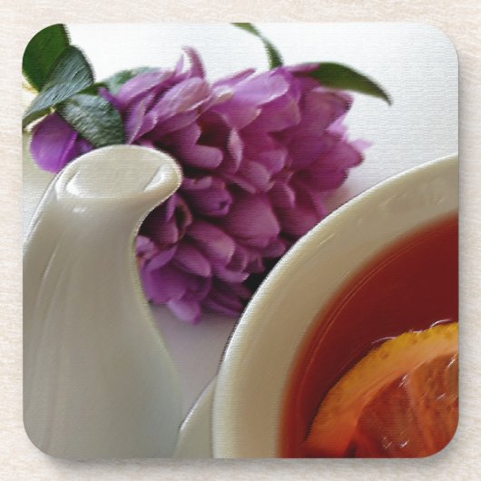 Blume und Tee Untersetzer (Vorderseite)