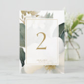 Blume und Tischnummer von Hochzeiten (Stehend Vorderseite)