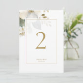 Blume und Tischnummer von Hochzeiten (Stehend Vorderseite)