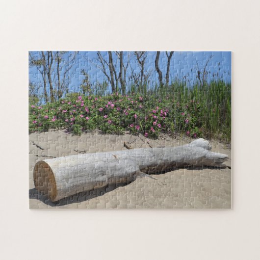 Blume und Treibholz Puzzle (Horizontal)