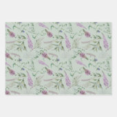 Blume und Umhüllungspapierblätter für Wasserfarben Geschenkpapier Set (Vorderseite 2)