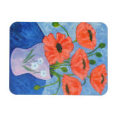 Blume und Vase Magnet (Horizontal)