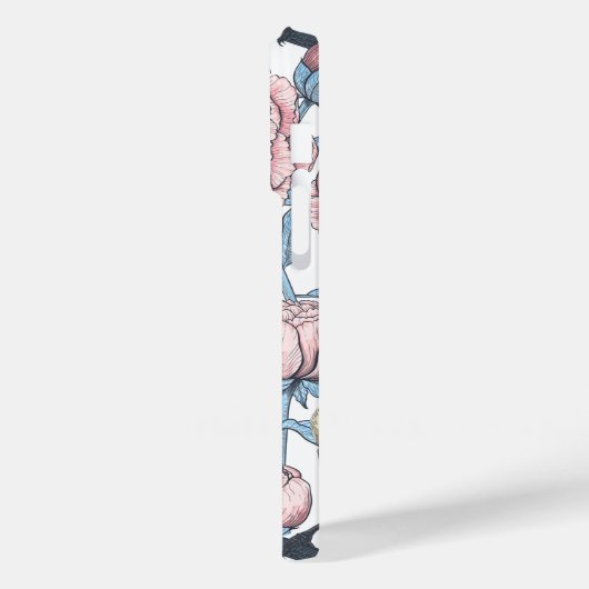 Blume und Vögel Case-Mate iPhone Hülle (Rückseite / Links)