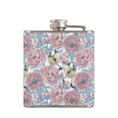 Blume und Vögel Flachmann (Rückseite)