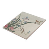 Blume und Vögel Fliese (Seite)