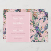 Blume und Vögel im botanischen Rosa Garten (Vorne/Hinten)