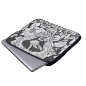 Blume und Vogel im Jugendstil nahtlos pflücken Laptopschutzhülle (Vorne Knopf)