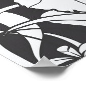 Blume und Vogel im Jugendstil nahtlos pflücken Poster (Ecke)