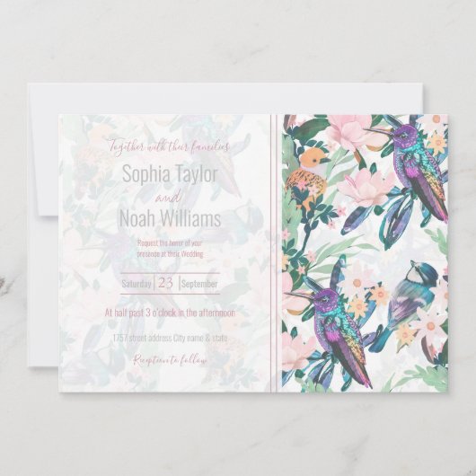 Blume und Vögel im Weißen Garten (Vorderseite)