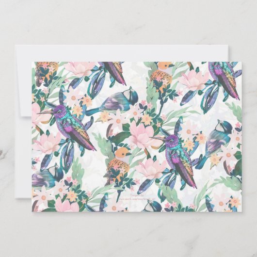 Blume und Vögel im Weißen Garten (Rückseite)