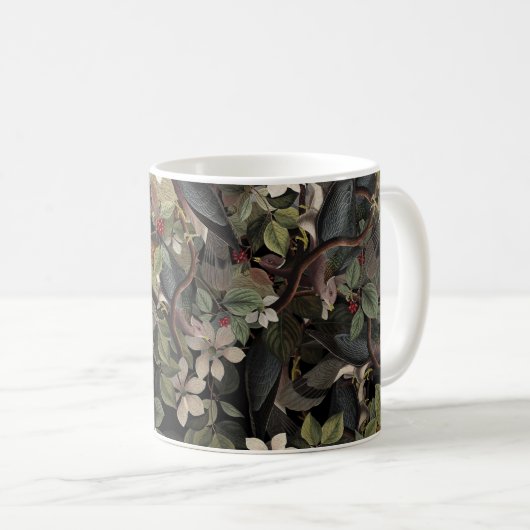 Blume und Vögel Kaffeetasse (VorderseiteRechts)