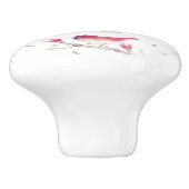 Blume und Vögel Keramikknauf (Seitenansicht)