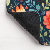 Blume und Vögel Mousepad (Ecke)