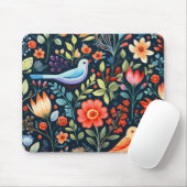 Blume und Vögel Mousepad (Mit Mouse)