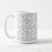 Blume und Vögel Nahtloses Muster Kaffeetasse (Links)
