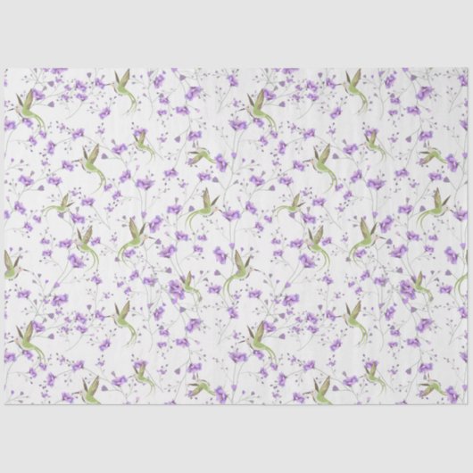 Blume und Vögel Seidenpapier (Vorderseite)