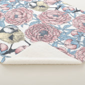 Blume und Vögel Sherpadecke (3/4)