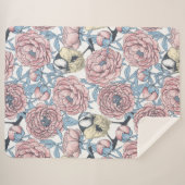 Blume und Vögel Sherpadecke (Vorderseite (Horizontal))
