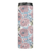 Blume und Vögel Thermosbecher (Rückseite)